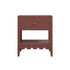 Henley Scalloped Edge Bedside Table with Drawer, Rosewood - daals