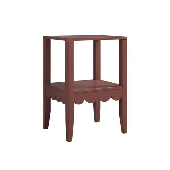 Henley Scalloped Edge Side Table, Rosewood