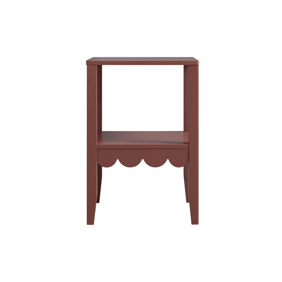 Henley Scalloped Edge Side Table, Rosewood - daals