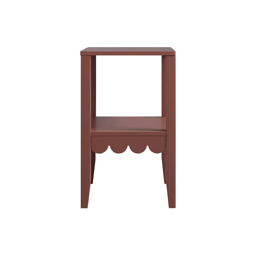 Henley Scalloped Edge Side Table, Rosewood - daals