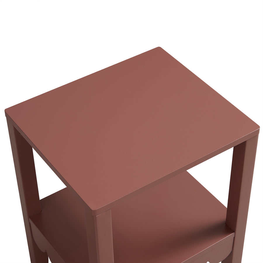 Henley Scalloped Edge Side Table, Rosewood - daals