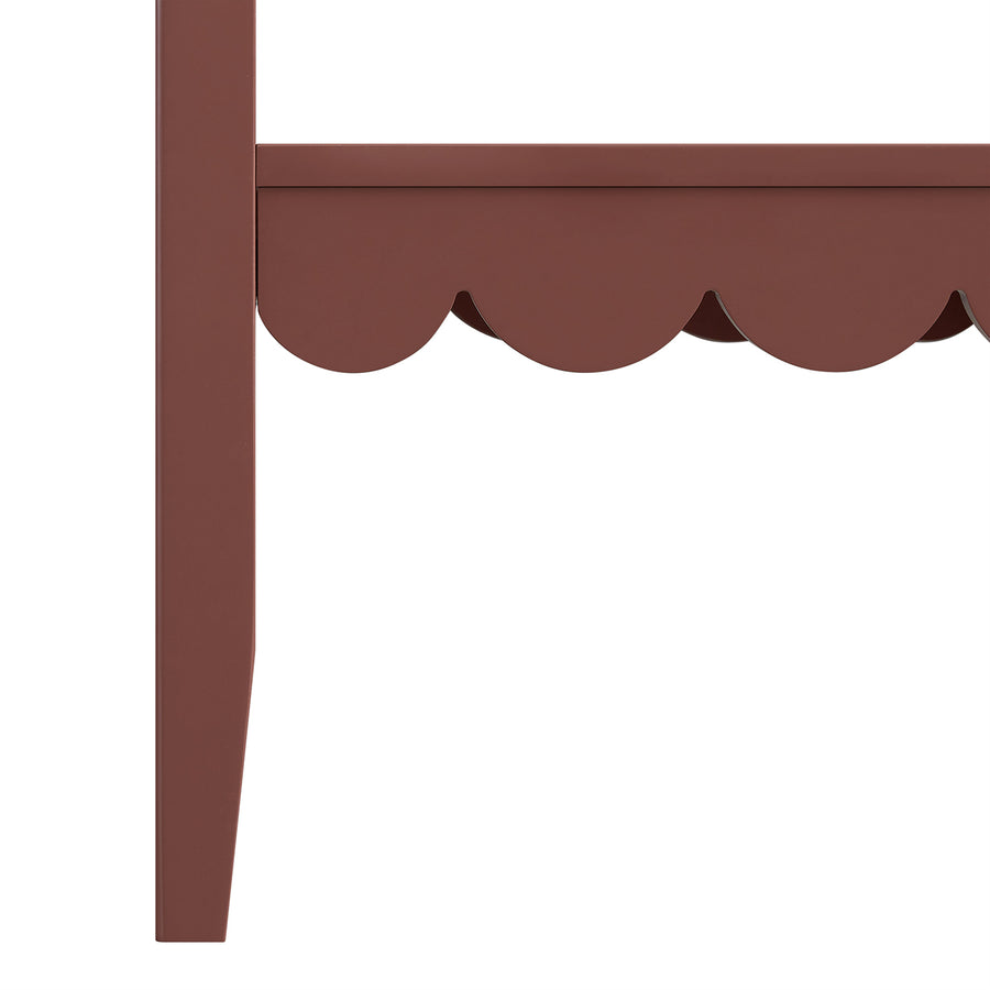Henley Scalloped Edge Side Table, Rosewood - daals