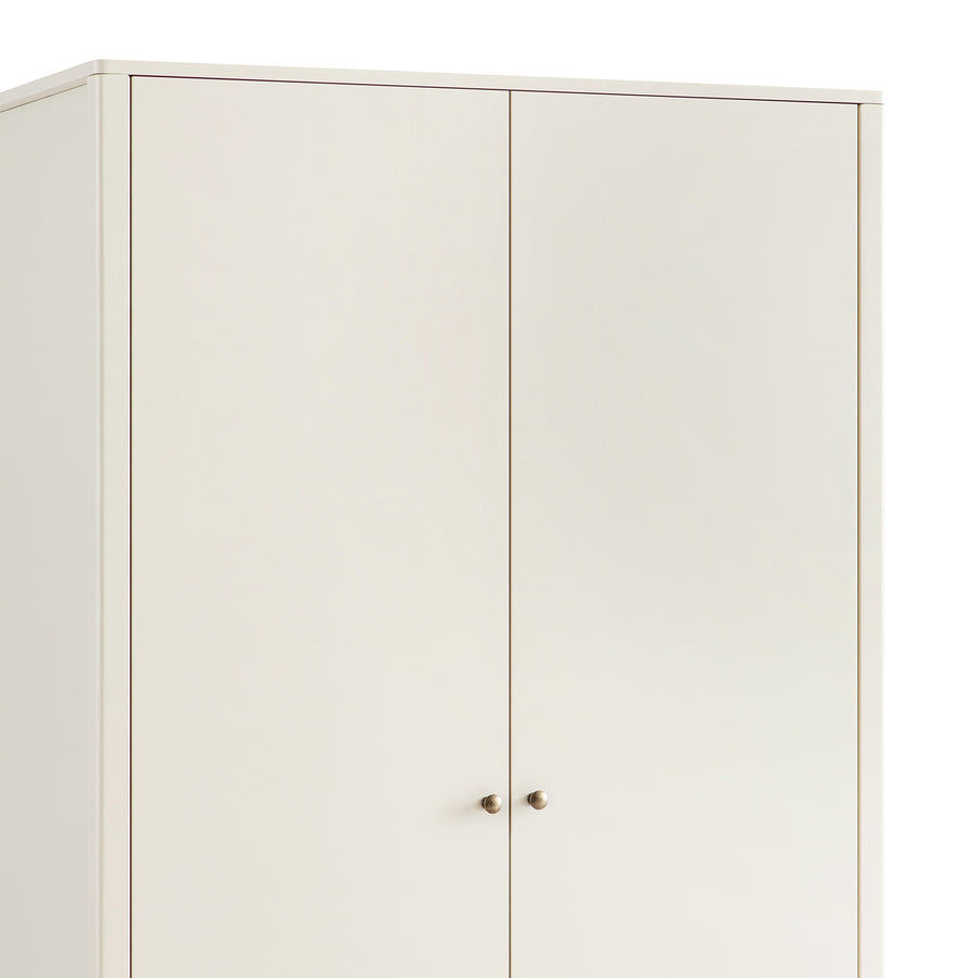 Henley Scalloped Edge Double Wardrobe, Light Sand - daals