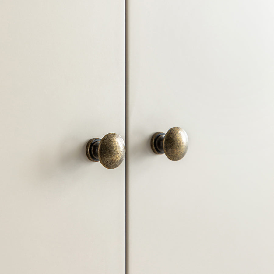 Henley Scalloped Edge Double Wardrobe, Light Sand - daals