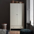 Henley Scalloped Edge Double Wardrobe, Light Sand - daals