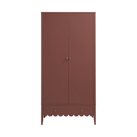 Henley Scalloped Edge Double Wardrobe, Rosewood