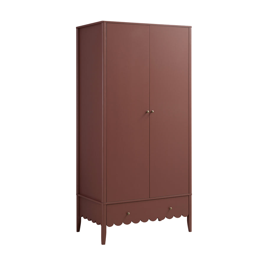 Henley Scalloped Edge Double Wardrobe, Rosewood