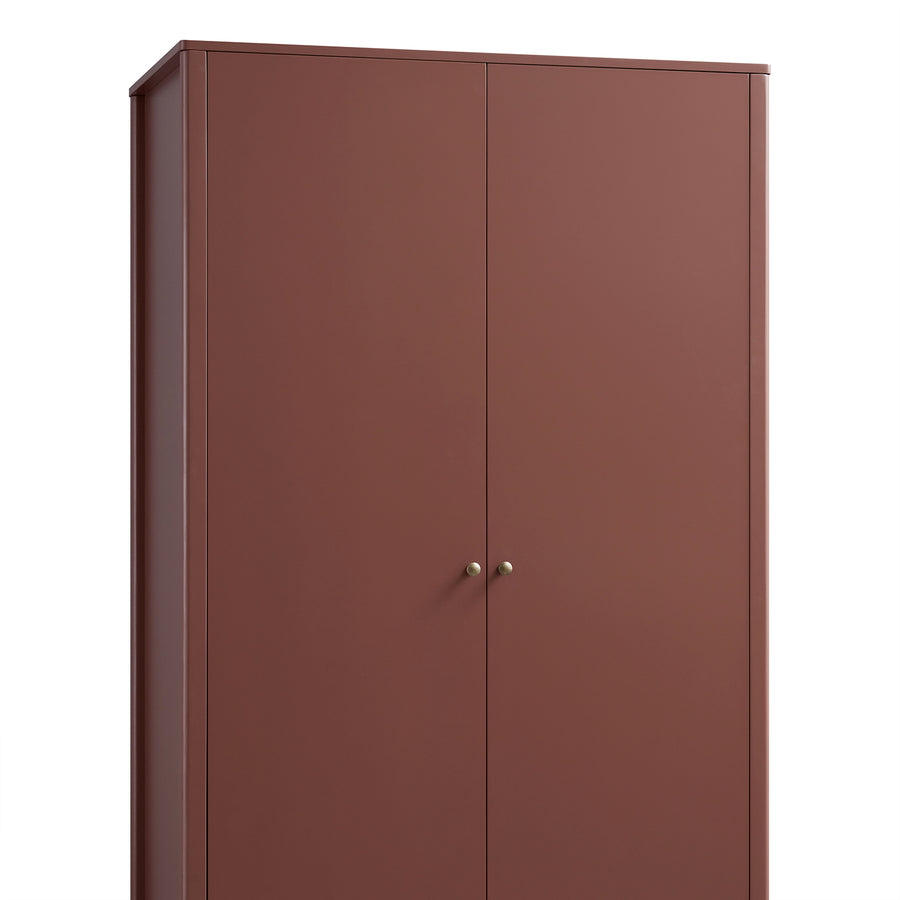 Henley Scalloped Edge Double Wardrobe, Rosewood