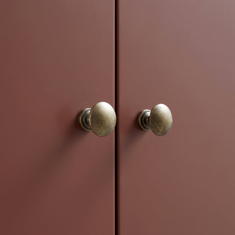Henley Scalloped Edge Double Wardrobe, Rosewood