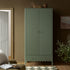 Henley Scalloped Edge Double Wardrobe, Sage Green - daals