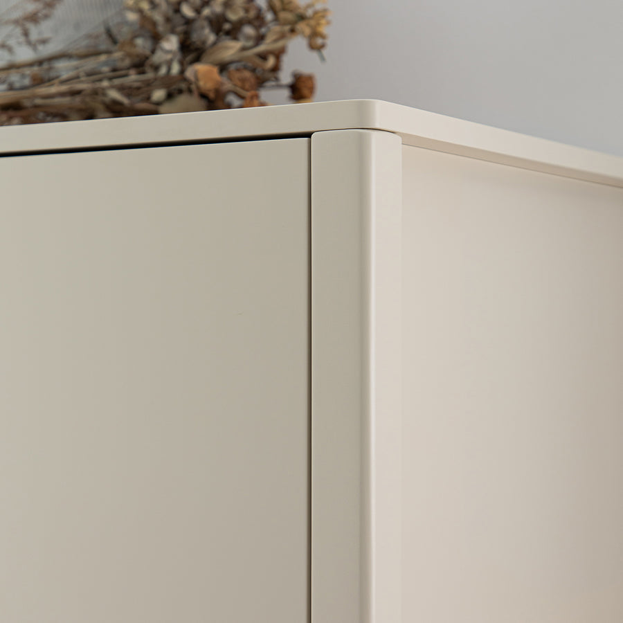 Henley Scalloped Edge Triple Wardrobe, Light Sand