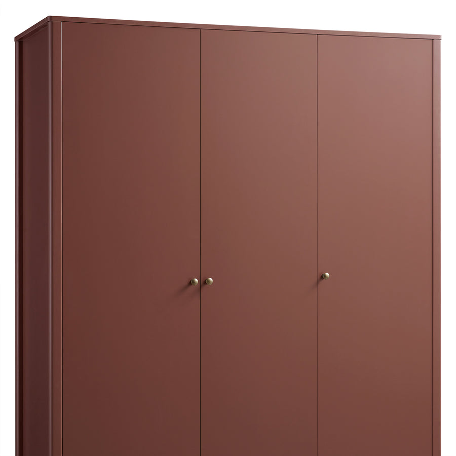 Henley Scalloped Edge Triple Wardrobe, Rosewood