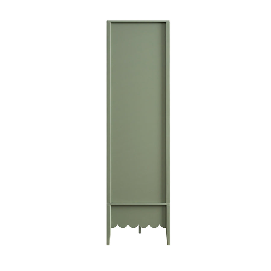 Henley Scalloped Edge Triple Wardrobe, Sage Green