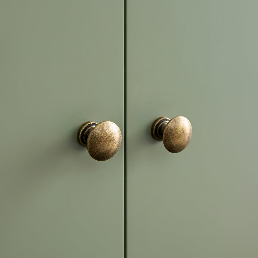 Henley Scalloped Edge Triple Wardrobe, Sage Green