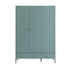 Henley Scalloped Edge Triple Wardrobe, Blue Spruce
