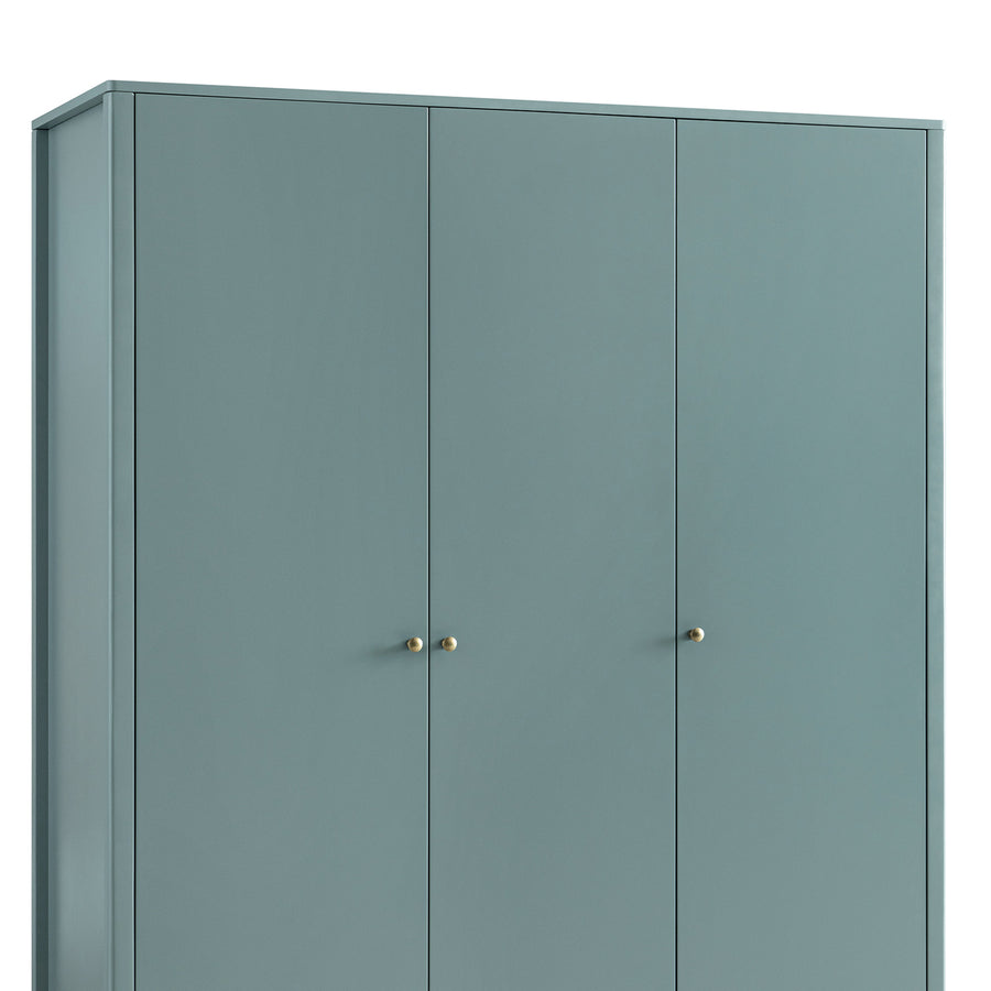 Henley Scalloped Edge Triple Wardrobe, Blue Spruce