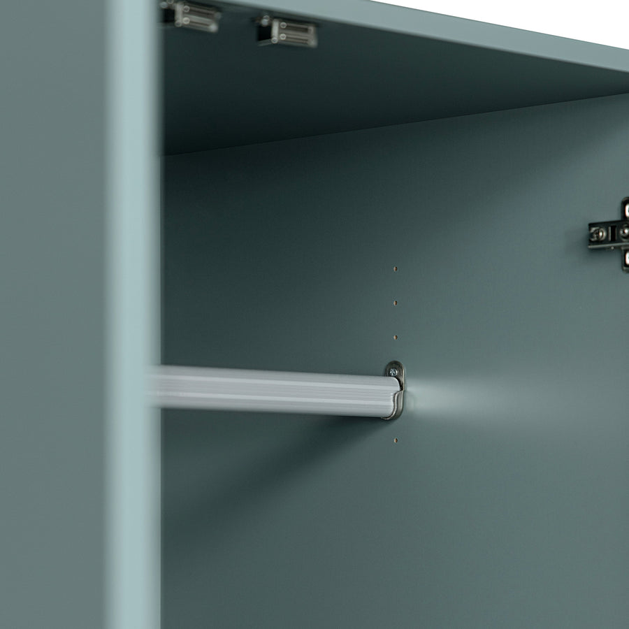 Henley Scalloped Edge Triple Wardrobe, Blue Spruce