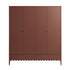 Henley Scalloped Edge 4-Door Wardrobe, Rosewood