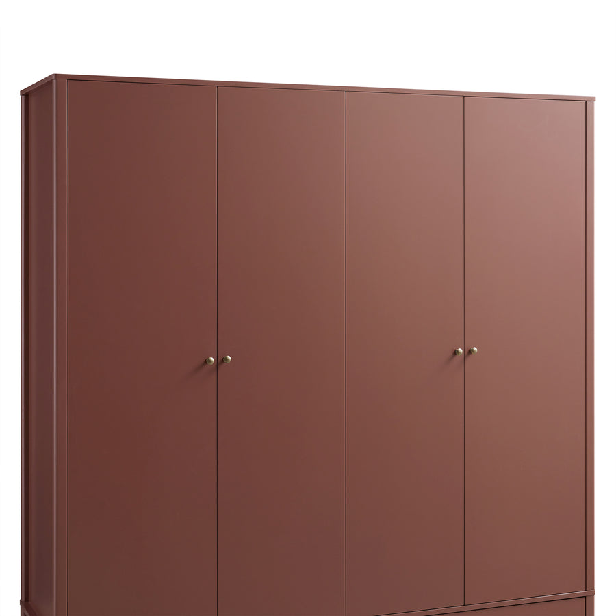 Henley Scalloped Edge 4-Door Wardrobe, Rosewood
