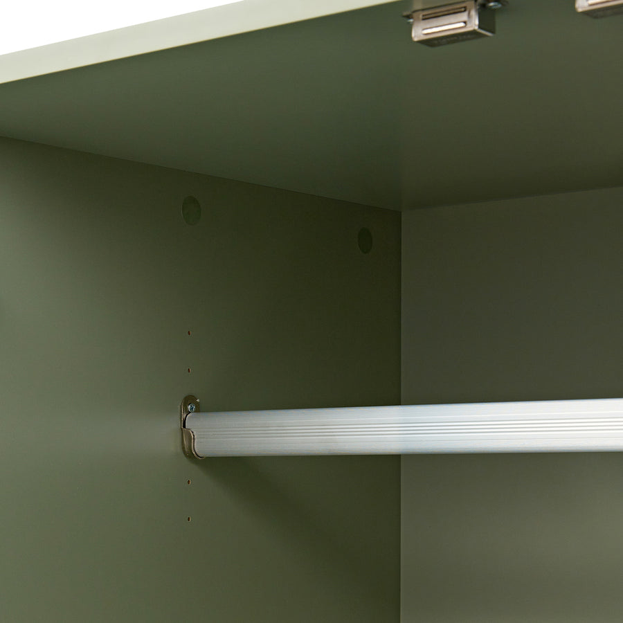 Henley Scalloped Edge 4-Door Wardrobe, Sage Green