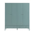 Henley Scalloped Edge 4-Door Wardrobe, Blue Spruce