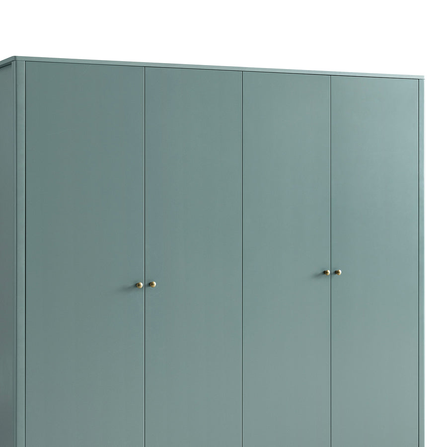 Henley Scalloped Edge 4-Door Wardrobe, Blue Spruce