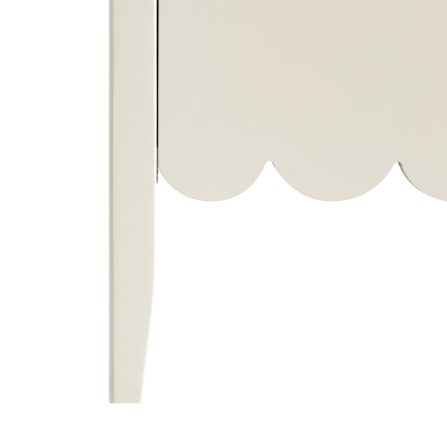 Henley Scalloped Edge Undersink Cabinet, Light Sand