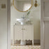 Henley Scalloped Edge Undersink Cabinet, Light Sand