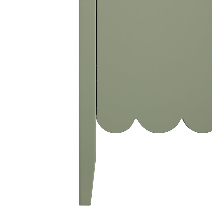 Henley Scalloped Edge Undersink Cabinet, Sage Green