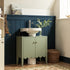 Henley Scalloped Edge Undersink Cabinet, Sage Green
