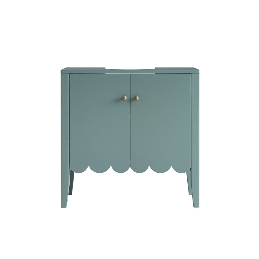 Henley Scalloped Edge Undersink Cabinet, Blue Spruce