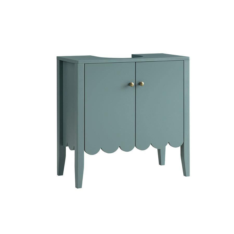 Henley Scalloped Edge Undersink Cabinet, Blue Spruce
