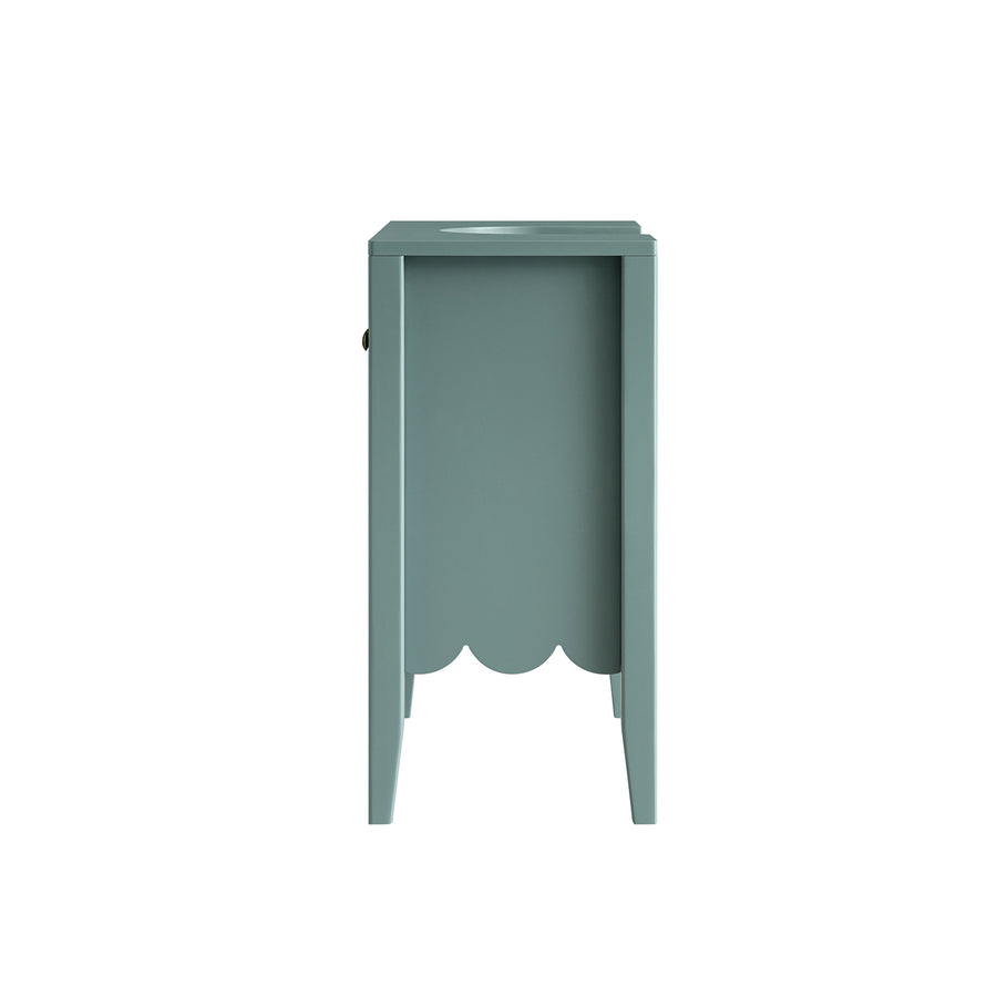Henley Scalloped Edge Undersink Cabinet, Blue Spruce