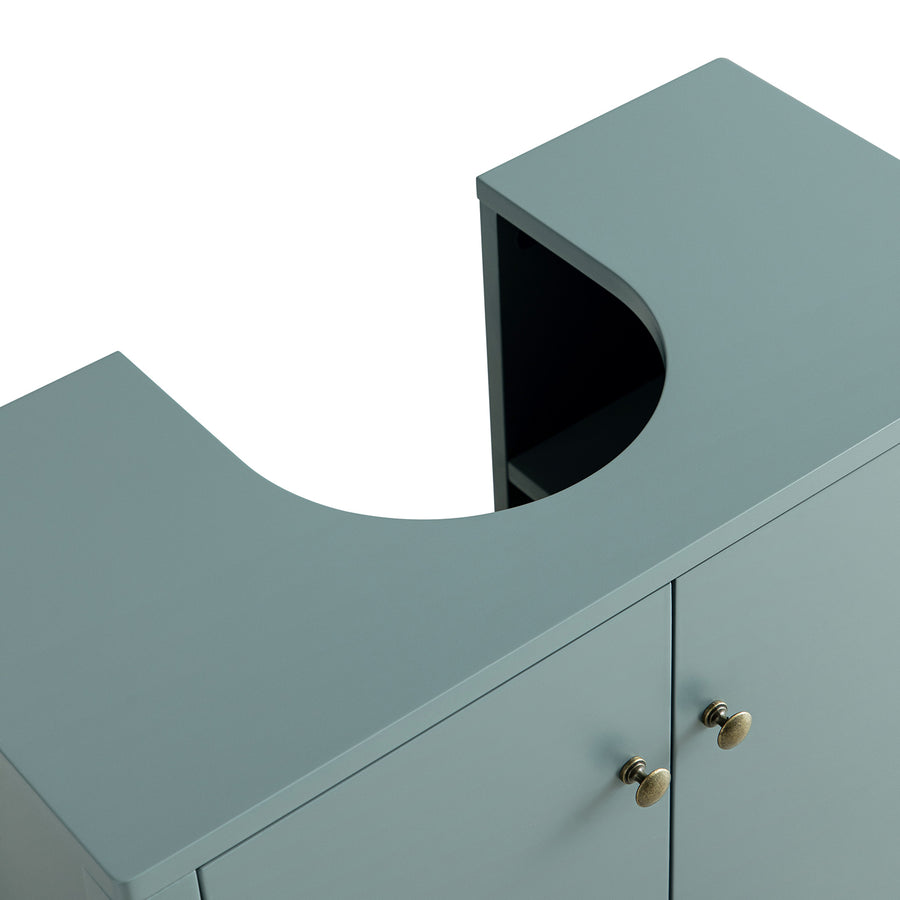 Henley Scalloped Edge Undersink Cabinet, Blue Spruce