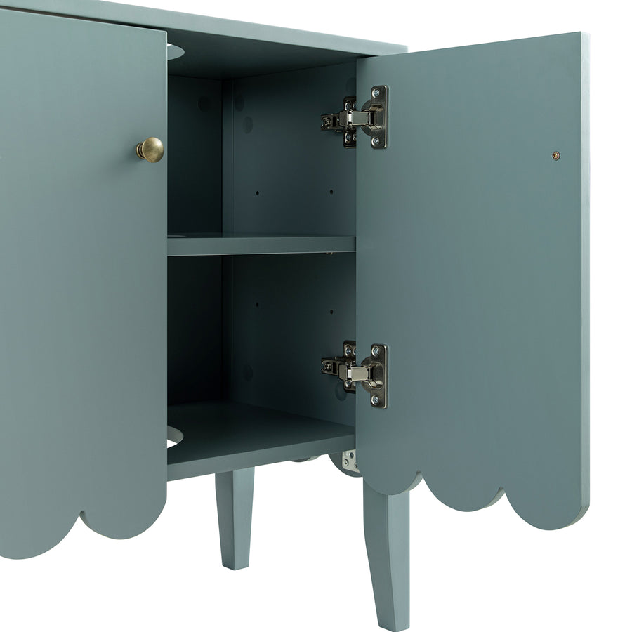Henley Scalloped Edge Undersink Cabinet, Blue Spruce