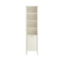 Henley Scalloped Edge Tall Storage Cabinet, Light Sand