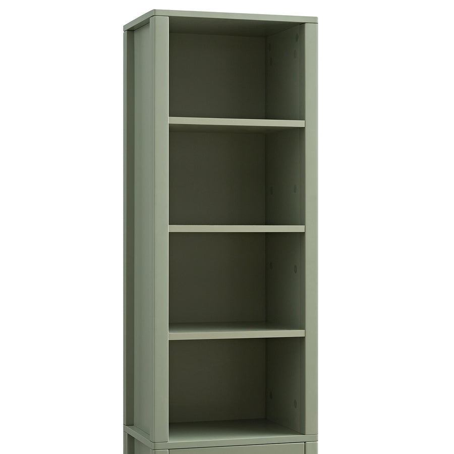 Henley Scalloped Edge Tall Storage Cabinet, Sage Green