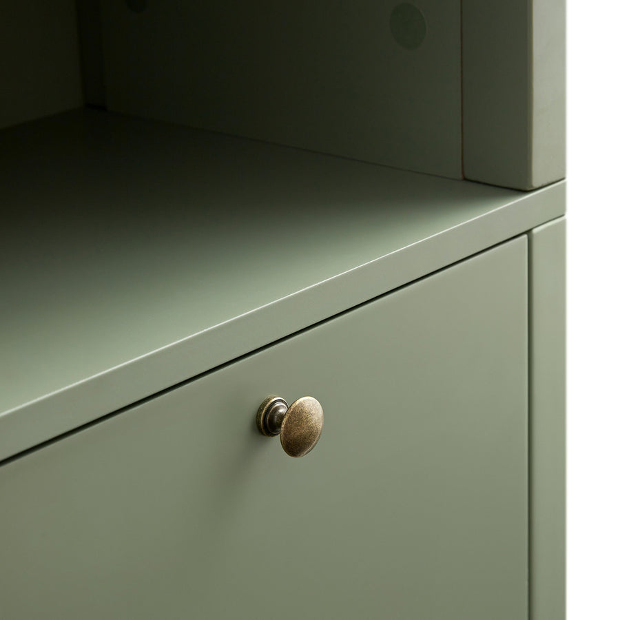 Henley Scalloped Edge Tall Storage Cabinet, Sage Green