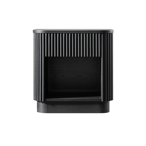 Maru 1 - Drawer Bedside Table, Black - daals