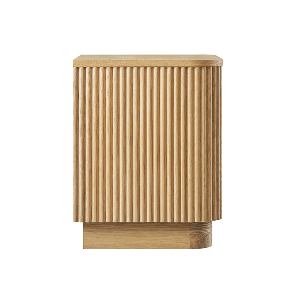 Maru 1-Drawer Bedside Table, Oak