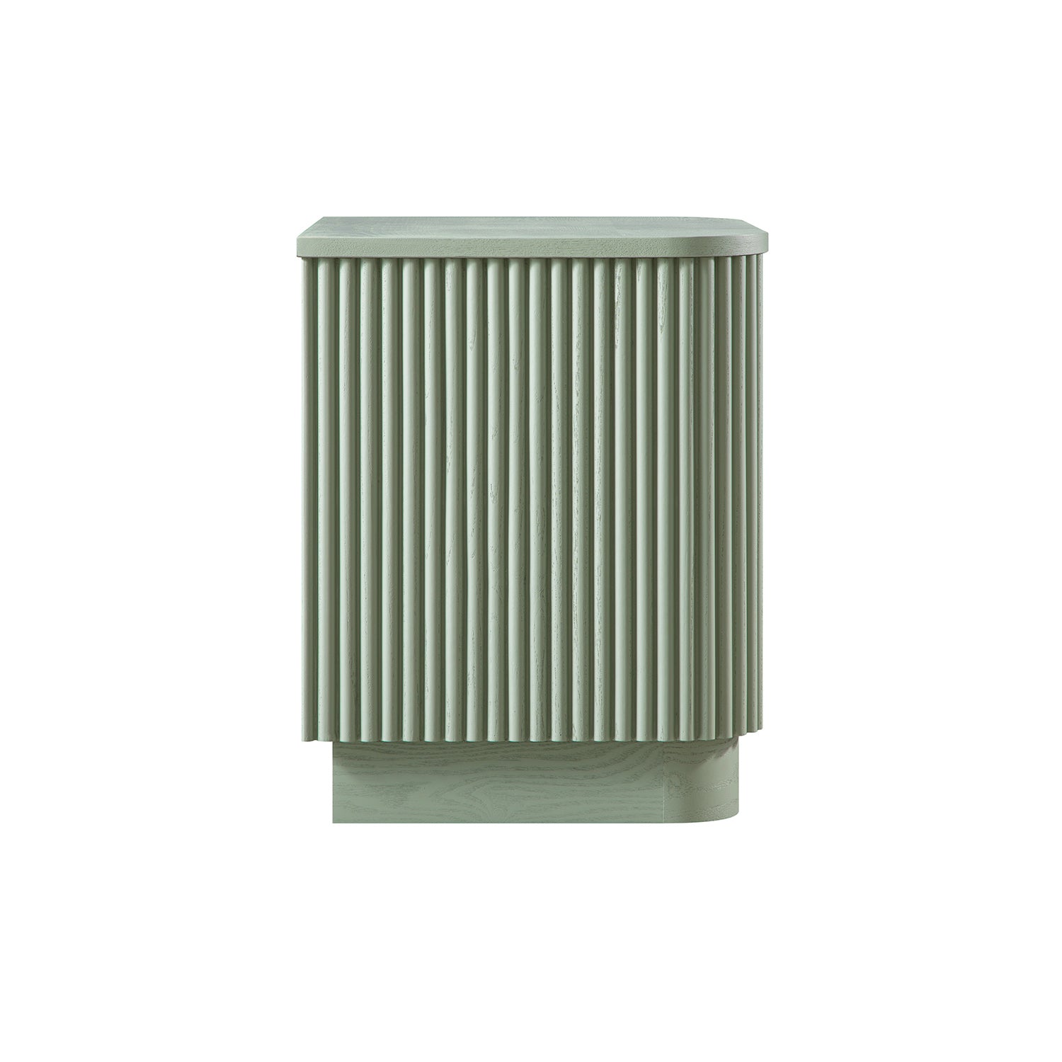 Maru 1-Drawer Bedside Table, Sage Green