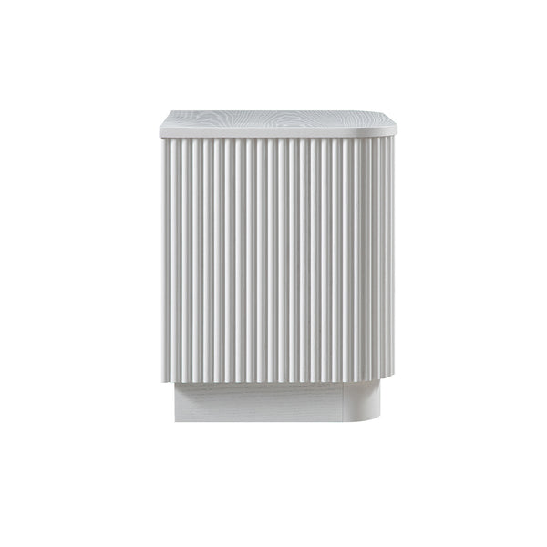 Maru 1-Drawer Bedside Table, Washed White