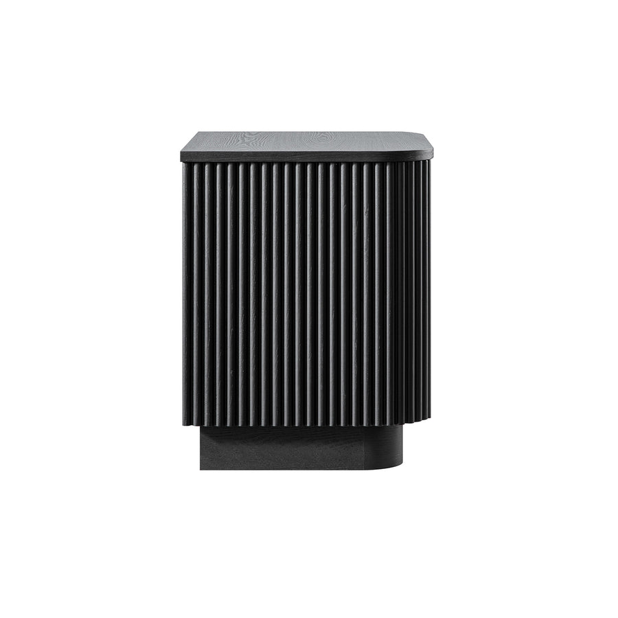 Maru 2-Drawer Bedside Table, Black