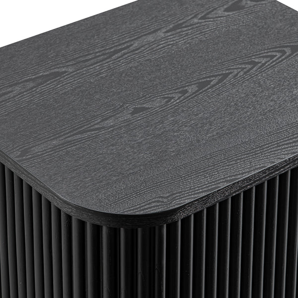 Maru 2-Drawer Bedside Table, Black