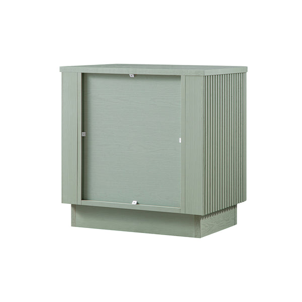 Maru 2-Drawer Bedside Table, Sage Green