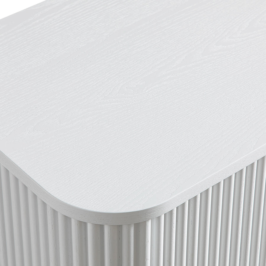 Maru 2-Drawer Bedside Table, Washed White