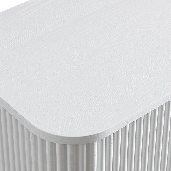 Maru 2-Drawer Bedside Table, Washed White