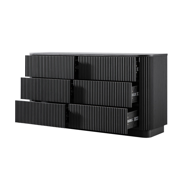 Maru Chest of 6 Drawers, Black