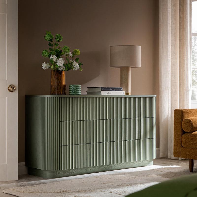 Maru Chest of 6 Drawers, Sage Green - daals