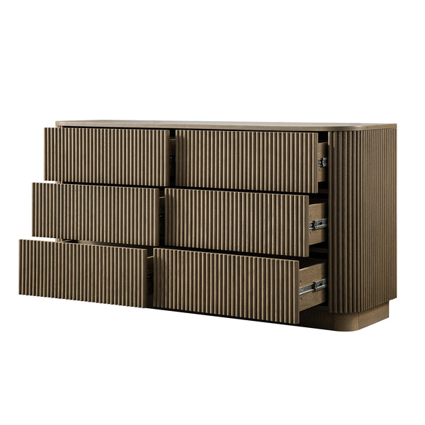 Maru Chest of 6 Drawers, Silver Oak